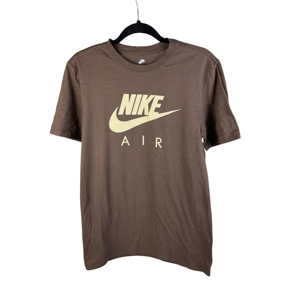 Nike Air T Shirt Brown Mens Size Small Logo Graphic Tee Casual Everyday